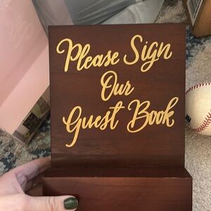 Wedding guest book sign